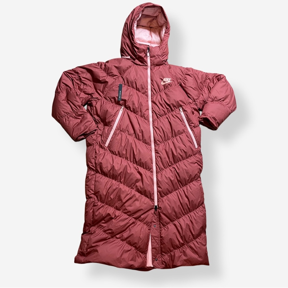Nike Sportswear Down Fill Long Parka Jacket Pink Women’s Size Large (BV2881-661)
